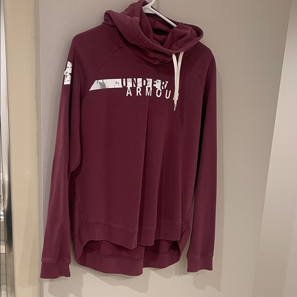 Under Armour womens Maroon funnel neck hoodie